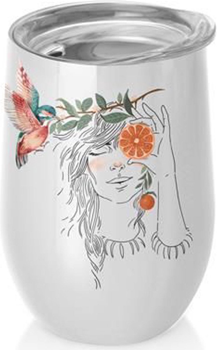 RVS Kantoor- Thermobeker Girl with Oranges - 420ml
