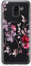 Case Company® - Hoesje geschikt voor Samsung Galaxy J6 (2018) hoesje - Mooie bloemen - Soft Cover Telefoonhoesje - Bescherming aan alle Kanten en Schermrand