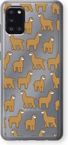 Case Company® - Hoesje geschikt voor Samsung Galaxy A31 hoesje - Alpacas - Soft Cover Telefoonhoesje - Bescherming aan alle Kanten en Schermrand