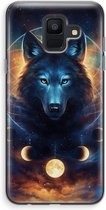 Case Company® - Hoesje geschikt voor Samsung Galaxy A6 (2018) hoesje - Wolf Dreamcatcher - Soft Cover Telefoonhoesje - Bescherming aan alle Kanten en Schermrand