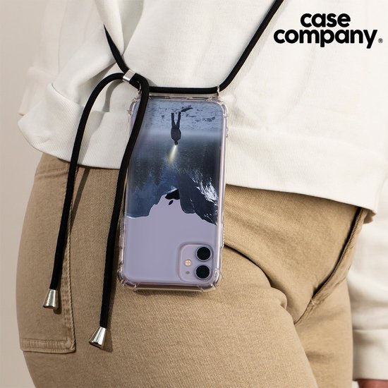 Case Company® - Coque pour iPhone 11 Pro avec cordon - Wanderlust - Coque pour téléphone avec cordon Zwart - Protection Extra sur tous les côtés et sur le bord de l'écran