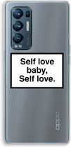 Case Company® - Hoesje geschikt voor Oppo Find X3 Neo hoesje - Self love - Soft Cover Telefoonhoesje - Bescherming aan alle Kanten en Schermrand