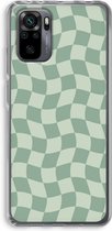 Case Company® - Hoesje geschikt voor Xiaomi Redmi Note 10 Pro hoesje - Grid Groen - Soft Cover Telefoonhoesje - Bescherming aan alle Kanten en Schermrand