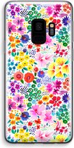 Case Company® - Hoesje geschikt voor Samsung Galaxy S9 hoesje - Little Flowers - Soft Cover Telefoonhoesje - Bescherming aan alle Kanten en Schermrand