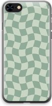 Case Company® - Hoesje geschikt voor iPhone 8 hoesje - Grid Groen - Soft Cover Telefoonhoesje - Bescherming aan alle Kanten en Schermrand