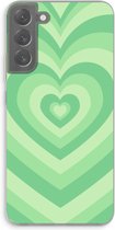 Case Company® - Hoesje geschikt voor Samsung Galaxy S22 Plus hoesje - Hart Groen - Soft Cover Telefoonhoesje - Bescherming aan alle Kanten en Schermrand