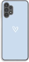 Case Company® - Coque Samsung Galaxy A13 4G - Klein Coeur Blauw - Coque souple pour téléphone - Protection tous côtés et bord d'écran