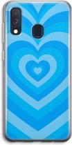 Case Company® - Hoesje geschikt voor Samsung Galaxy A40 hoesje - Hart Blauw - Soft Cover Telefoonhoesje - Bescherming aan alle Kanten en Schermrand