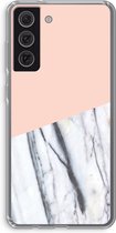 Case Company® - Hoesje geschikt voor Samsung Galaxy S21 FE hoesje - A touch of peach - Soft Cover Telefoonhoesje - Bescherming aan alle Kanten en Schermrand