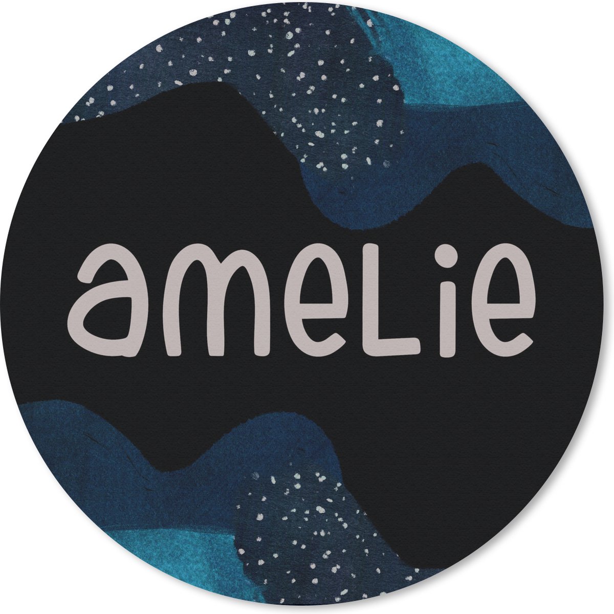 Muismat rond 40x40 cm - Mousepad Amelie - Pastel - Meisje - Ronde muismatten