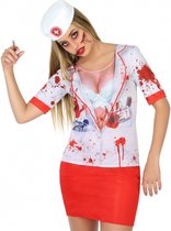 Halloween Atosa Zuster verkleed shirt - horror - voor dames 38/40