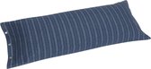 Yumeko kussensloop velvet flanel denim blauw stripe 40x80 - Biologisch & ecologisch - 1 stuk