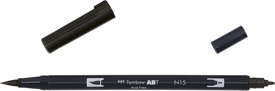 Tombow ABT dubbele brushpen black ABT-N15