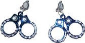 Carnaval verkleed oorbellen met handboeien - politie agent/boeven thema