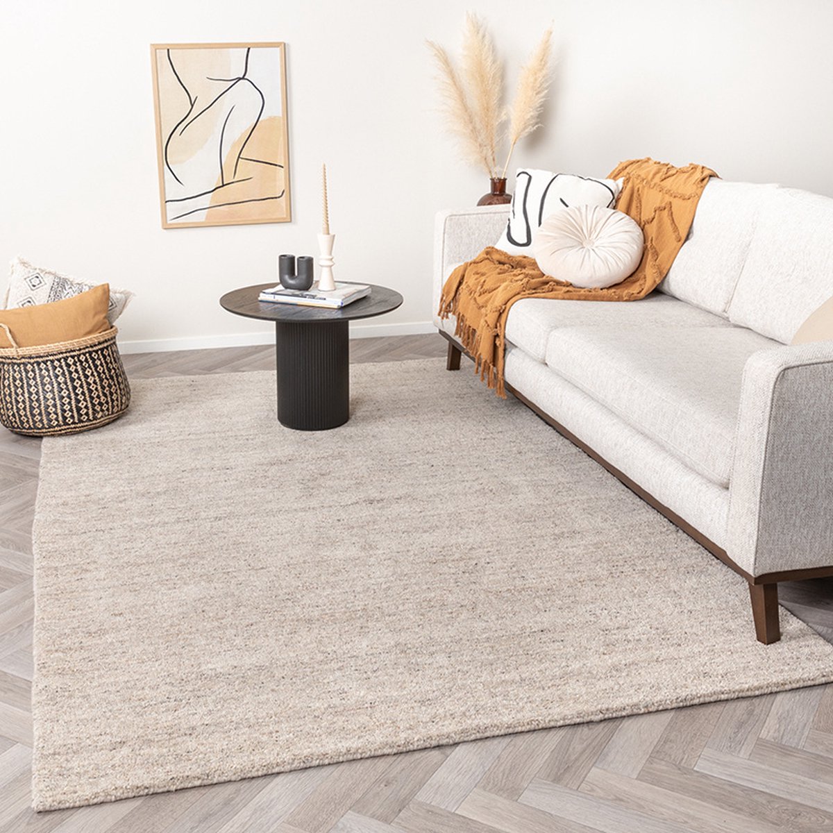 Studio Clarice Berber vloerkleed - Aicha Taupe - 140x200cm