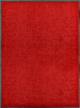 vidaXL - Deurmat - wasbaar - 90x120 - cm - rood