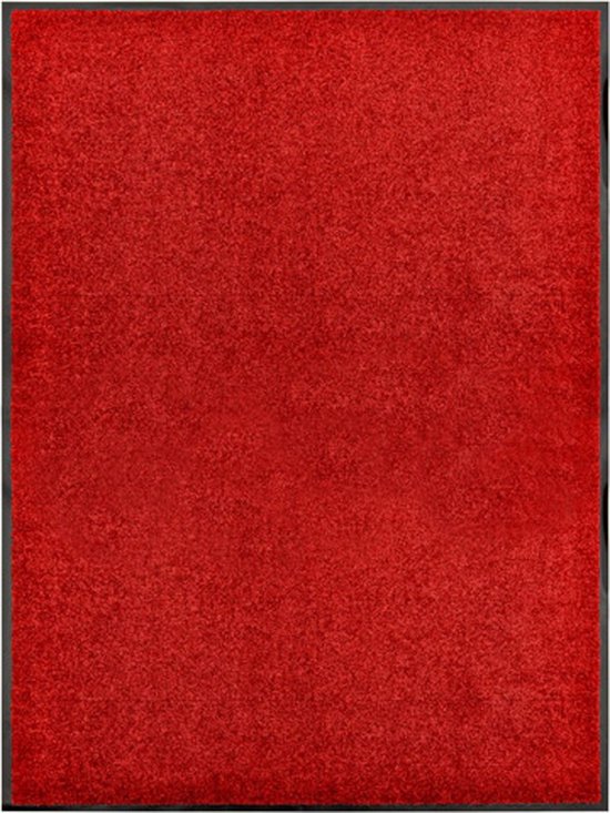 vidaXL - Deurmat - wasbaar - 90x120 - cm - rood