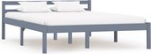 vidaXL-Bedframe-massief-grenenhout-grijs-140x200-cm