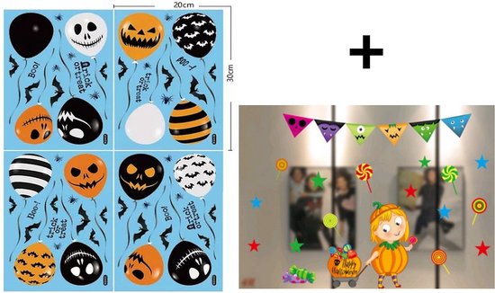 Decoratie Halloween - Sticker Halloween - Raamsticker Halloween - Halloween figuren - Halloween - Raamdecoratie Halloween - Halloween versiering