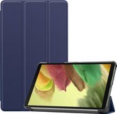 Hoes Geschikt voor Samsung Galaxy Tab S6 Lite Hoes Tri-fold Tablet Hoesje Case - Hoesje Geschikt voor Samsung Tab S6 Lite Hoesje Hardcover Bookcase - Donkerblauw