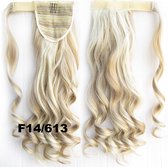 Wrap Around paardenstaart, ponytail hairextensions wavy blond - F14/613