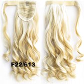 Wrap Around paardenstaart, ponytail hairextensions wavy blond - F22/613