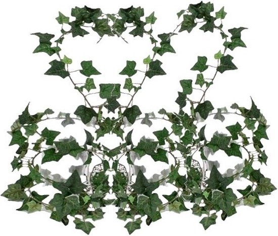 3x Groene klimop slinger plant Hedera Helix 180 cm - Kunstplanten/nepplanten - Woondecoraties