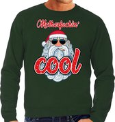 Foute Kersttrui / sweater - Stoere kerstman - motherfucking cool - groen voor heren - kerstkleding / kerst outfit M