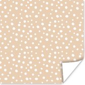 Poster Design - Stippen - Beige - 75x75 cm