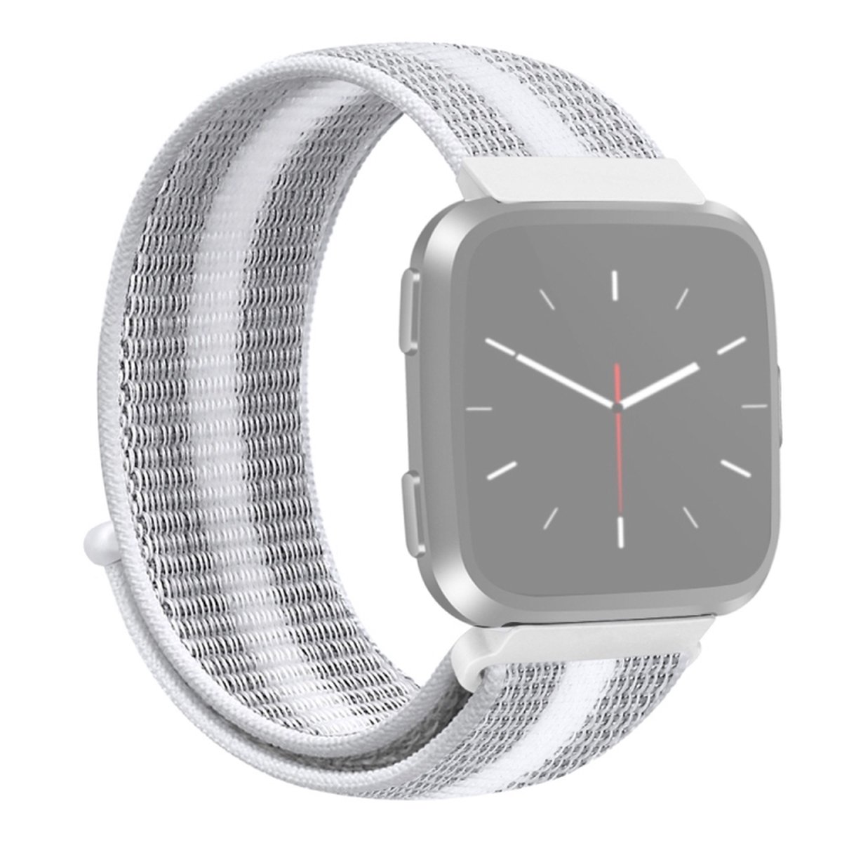 Nylon bandje - geschikt voor Fitbit Versa / Versa 2 - wit