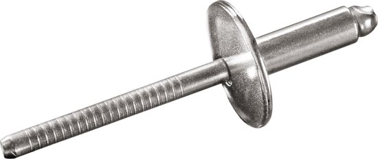 GOEBEL® - 250 x Rivets aveugles 4,8 x 20 mm - Inox A2 / Inox A2 - Tête large - STANDARD - 7034148200 - Rivet aveugle