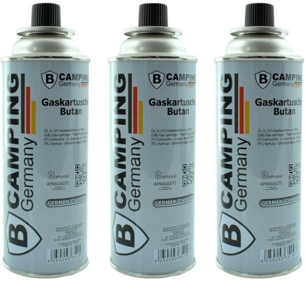 6x stuks butaan gasflessen gasvulling 227 gram