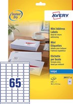 Avery printeretiketten White Mini Label - Inkjet - J8651