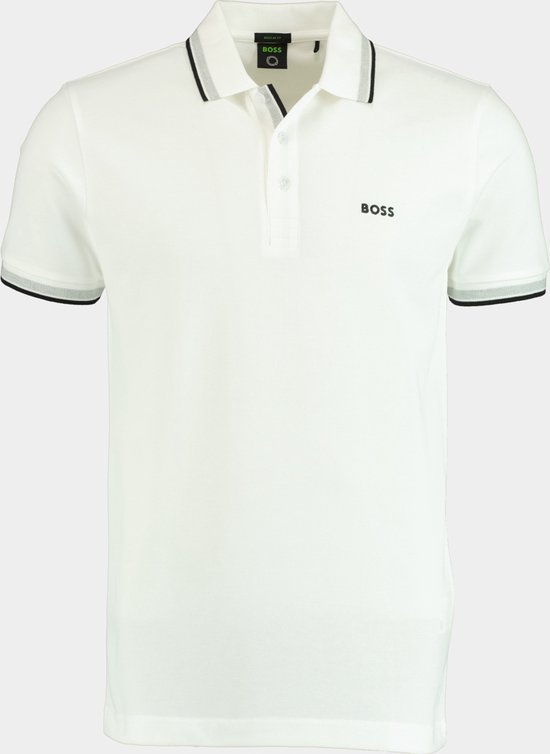 HUGO BOSS Paddy polo regular fit - polo homme manches courtes - blanc (contraste) - Taille: 3XL
