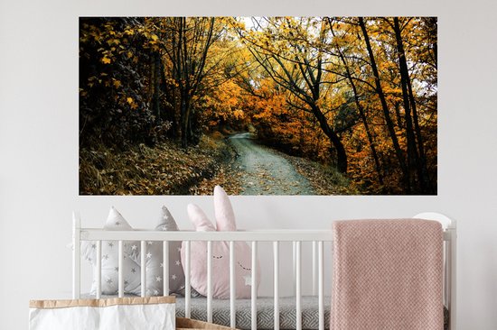 Stickers Stickers muraux - Feuilles - Automne - Forêt - 120x60 cm - Feuille adhésive