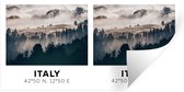 Muurstickers - Sticker Folie - Italië - Dolomieten - Bos - Mist - 40x20 cm - Plakfolie - Muurstickers Kinderkamer - Zelfklevend Behang - Zelfklevend behangpapier - Stickerfolie