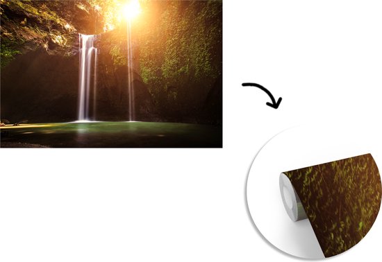 Papier peint - Papier peint photo Cascade - Tropical - Soleil - Largeur 360 cm x hauteur 240 cm