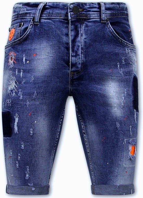 Local Fanatic Exclusive Short Jeans Homme Stretch - 1014 - Blauw - Tailles: 32