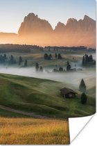 Affiche Berg - Brouillard - Paysage - 60x90 cm