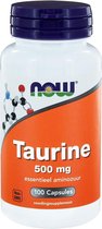 Now Taurine 500 mg Capsules 100 st