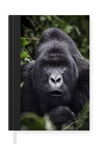 Notitieboek - Schrijfboek - Gorilla kijkt met zijn parelachtige ogen in de camera - Notitieboekje klein - A5 formaat - Schrijfblok