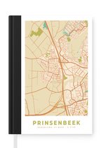 Notitieboek - Schrijfboek - Prinsenbeek - Stadskaart - Vintage - Kaart - Plattegrond - Notitieboekje klein - A5 formaat - Schrijfblok