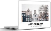 Laptop sticker - 14 inch - Nederland - Amsterdam - Huis - 32x5x23x5cm - Laptopstickers - Laptop skin - Cover