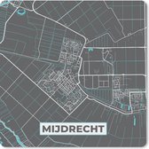 Muismat - Mousepad - Mijdrecht - Kaart - Stadskaart - Plattegrond - 30x30 cm - Muismatten