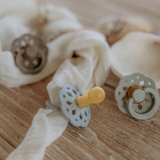 BiBS Boheme Pacifier Stage 1 Fopspeen 2 stuks Sage / Cloud
