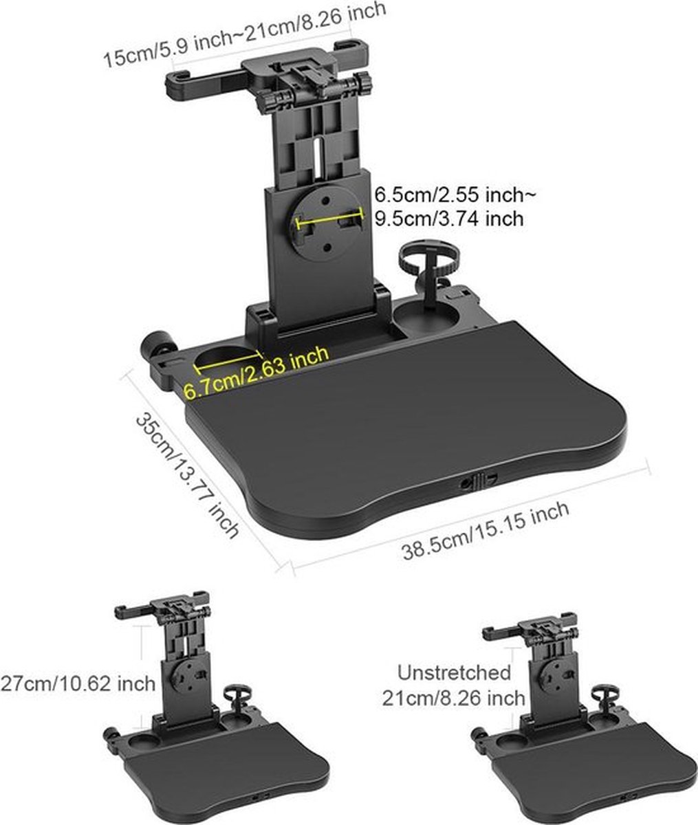 Table de Voiture Multifonctionnelle LuxeBass pour Ordinateur Portable -  Table Pliante