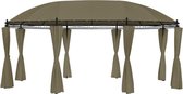 vidaXL Tonnelle avec rideaux 180 g/m² 520x349x255 cm Taupe