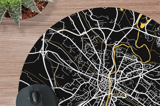 Muismat rond 40x40 cm - Mousepad Kaart - Stadskaart - Plattegrond - Castres - Frankrijk - Ronde muismatten - Stadskaart