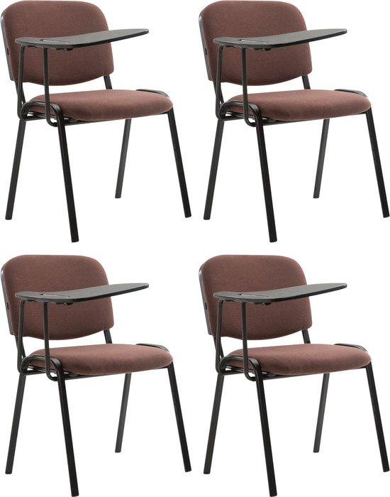 CLP Ken Set de 4 chaises - Avec table pliante - Tissu marron