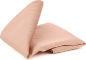 Pochet Beige - Suitable - Pochette – Heren - Unisex - 25x25 cm - Zijde 100 | Geschenkverpakking